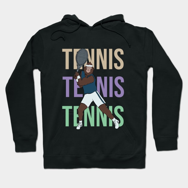 Bigfoot tennis player Hoodie by cypryanus